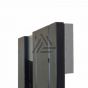 TopLine Schutting Stone Grey Composiet 180x180 cm - Antraciet frame
